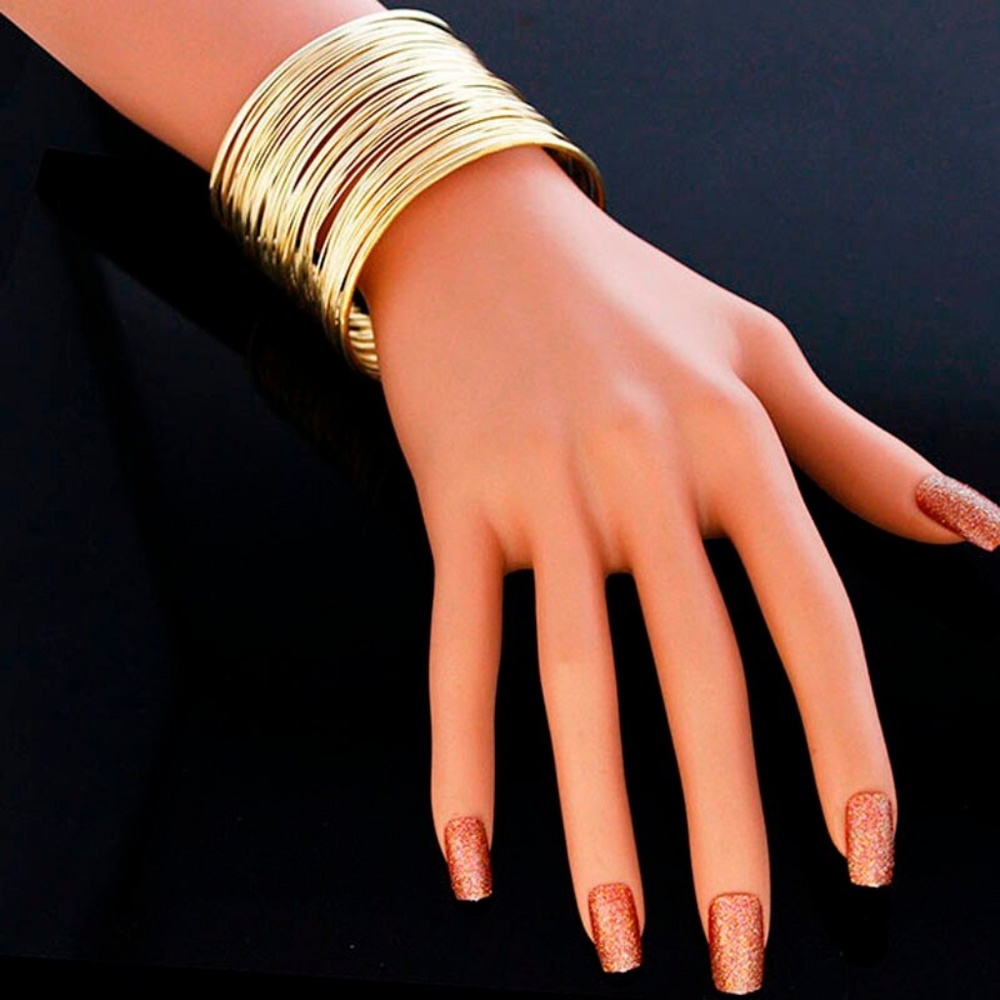 Egyptian Wire Bangle, Available in Silver or Gold